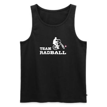 Cyclisme par équipe, Cyclistes de compétition, Cyclisme en salle - Débardeur bio Premium Homme - noir - Devant - Michal (187cm)