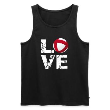 Love Radball, Radballer, Hallenradsport - Männer Premium Bio Tank Top - Schwarz - Vorne - AI Model Male 178 light (178cm)