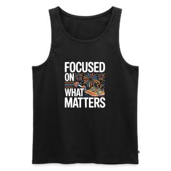 New Years Resolution Motivational Quotes - Men's Premium Organic Tank Top - black - Front - Michal (187cm)