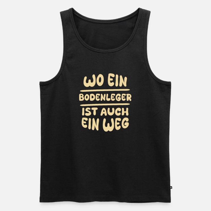Bodenleger - Männer Premium Bio Tank Top - Schwarz