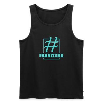 Franziska als Name - Männer Premium Bio Tank Top - Schwarz - Vorne - AI Model Male 178 light (178cm)