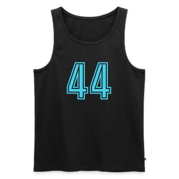 44 - Men's Premium Organic Tank Top - black - Front - Michal (187cm)