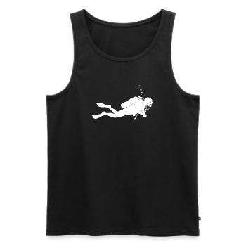Plongée courte et dégagée - Débardeur bio Premium Homme - noir - Devant - Michal (187cm)