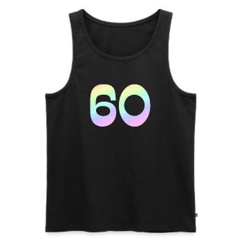 60, Gradient, Pastel - Men's Premium Organic Tank Top - black - Front - AI Model Male 178 light (178cm)