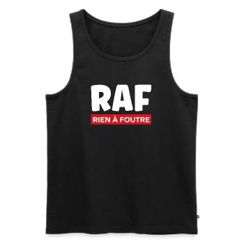 Ist mir scheißegal. - Männer Premium Bio Tank Top - Schwarz - Vorne - AI Model Male 178 light (178cm)