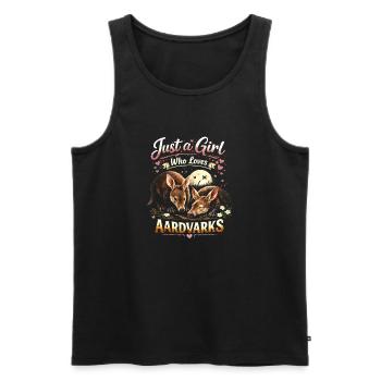 Just a Girl Who Loves Aardvarks - Männer Premium Bio Tank Top - Schwarz - Vorne - Michal (187cm)