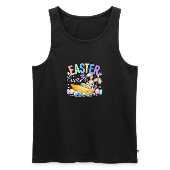 Easter Cruise Holiday Quote - Men's Premium Organic Tank Top - black - Front - AI Model Male 178 light (178cm)