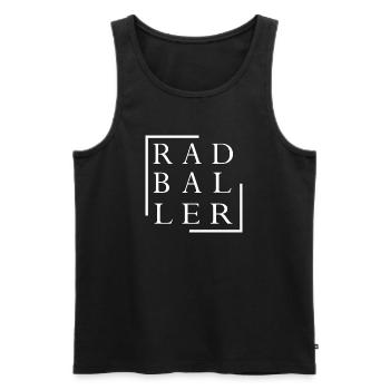 Radball, Radballer, Hallenradsport - Männer Premium Bio Tank Top - Schwarz - Vorne - Michal (187cm)