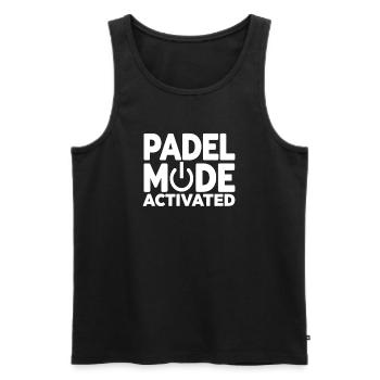 Padel Mode Activated Power Button Sport Style - Männer Premium Bio Tank Top - Schwarz - Vorne - Michal (187cm)