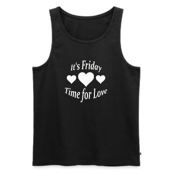 IT'S FRIDAY - Männer Premium Bio Tank Top - Schwarz - Vorne - AI Model Male 178 light (178cm)