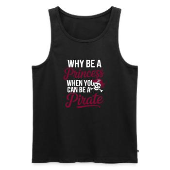 Piraten-Einstellung: Prinzessin nicht enthalten - Männer Premium Bio Tank Top - Schwarz - Vorne - AI Model Male 178 light (178cm)