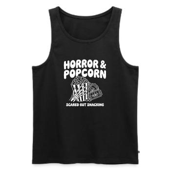 Ambiances horreur et popcorn - Débardeur bio Premium Homme - noir - Devant - Michal (187cm)