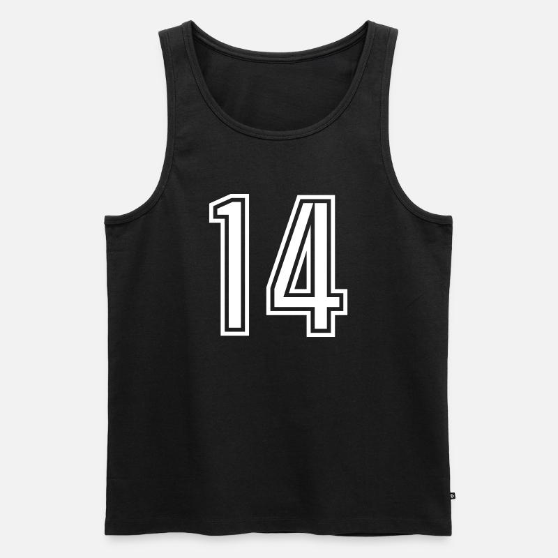 14 - Männer Premium Bio Tank Top - Schwarz
