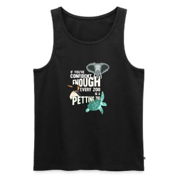 Safari Afrika serengeti wildlife savanne Tiere - Männer Premium Bio Tank Top - Schwarz - Vorne - AI Model Male 178 light (178cm)