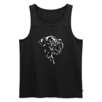 Cesky Terrier Silhouette Chien Wilsigns - Débardeur bio Premium Homme - noir - Devant - Michal (187cm)