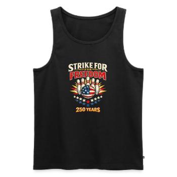 250 Years America Anniversary USA Flag 250th - Men's Premium Organic Tank Top - black - Front - Michal (187cm)