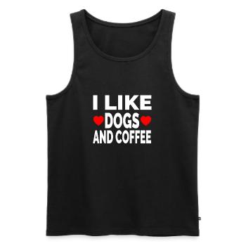 canine - Men's Premium Organic Tank Top - black - Front - AI Model Male 178 light (178cm)