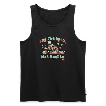 Umarme den Apex, nicht die Realität - Männer Premium Bio Tank Top - Schwarz - Vorne - AI Model Male 178 light (178cm)