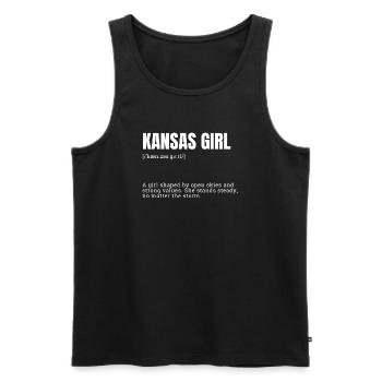 Kansas Girl : Style Prairie Bold - Débardeur bio Premium Homme - noir - Devant - Michal (187cm)