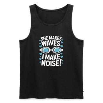 Schwimmen Sprüche Lustiges Schwimmen Geschenk - Männer Premium Bio Tank Top - Schwarz - Vorne - Michal (187cm)