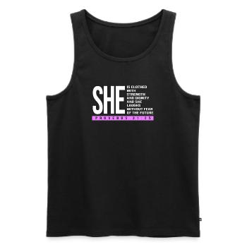Chapter 31 Bible Proverb Jesus Christ Bible Verse - Men's Premium Organic Tank Top - black - Front - Michal (187cm)
