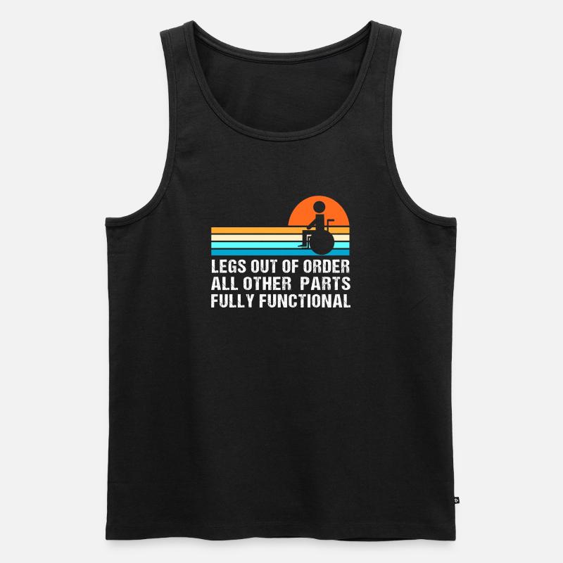 Rollstuhl - Männer Premium Bio Tank Top - Schwarz