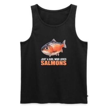 Salmon Salmon - Men's Premium Organic Tank Top - black - Front - AI Model Male 178 light (178cm)