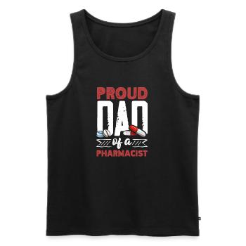 Proud father of a pharmacist - Men's Premium Organic Tank Top - black - Front - Michal (187cm)