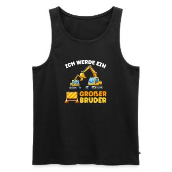 I'm going to be a big brother digger sibling - Men's Premium Organic Tank Top - black - Front - Michal (187cm)