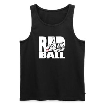 Radball, Cycleball, Hallenradsport - Männer Premium Bio Tank Top - Schwarz - Vorne - AI Model Male 178 light (178cm)