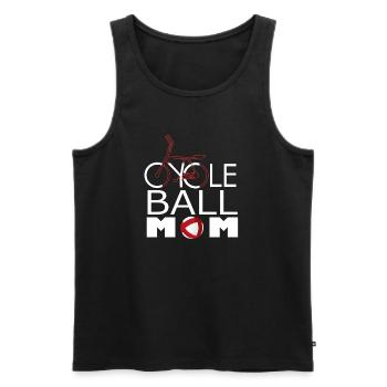 Cyclisme, maman, Cycleball, Cyclisme en salle - Débardeur bio Premium Homme - noir - Devant - Michal (187cm)