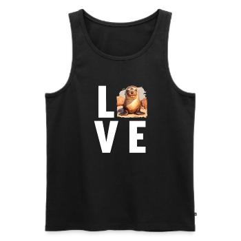 Sea Lions Sea Lion - Men's Premium Organic Tank Top - black - Front - AI Model Male 178 light (178cm)