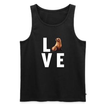 Sea Lions Sea Lion - Men's Premium Organic Tank Top - black - Front - AI Model Male 178 light (178cm)