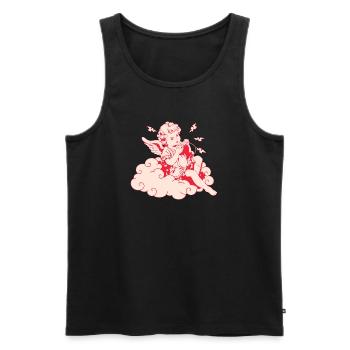 Angry Gaming Cherub – Lag Lightning - Men's Premium Organic Tank Top - black - Front - AI Model Male 178 light (178cm)