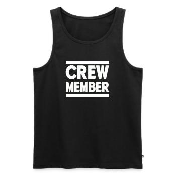 crew member - Men's Premium Organic Tank Top - black - Front - Michal (187cm)