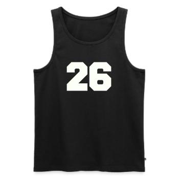 26 - Männer Premium Bio Tank Top - Schwarz - Vorne - AI Model Male 178 light (178cm)