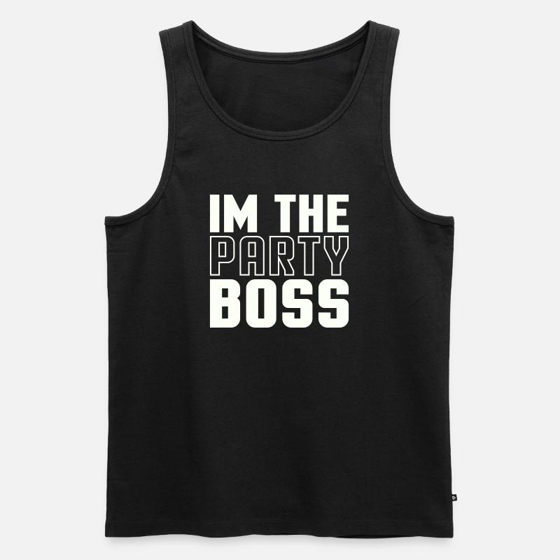 Ich bin der Party Chef - Männer Premium Bio Tank Top - Schwarz