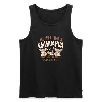 Chihuahua Chihuahueño Ma chemise a - Débardeur bio Premium Homme - noir - Devant - Michal (187cm)