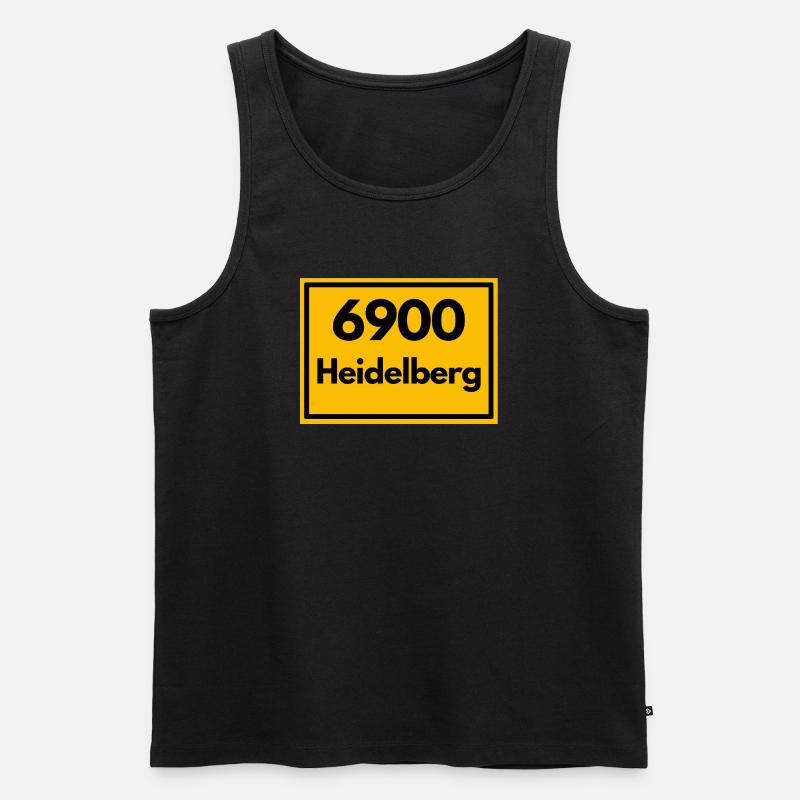 OLD POSTCODE POSTCODE RETRO 6900 HEIDELBERG - Men's Premium Organic Tank Top - black