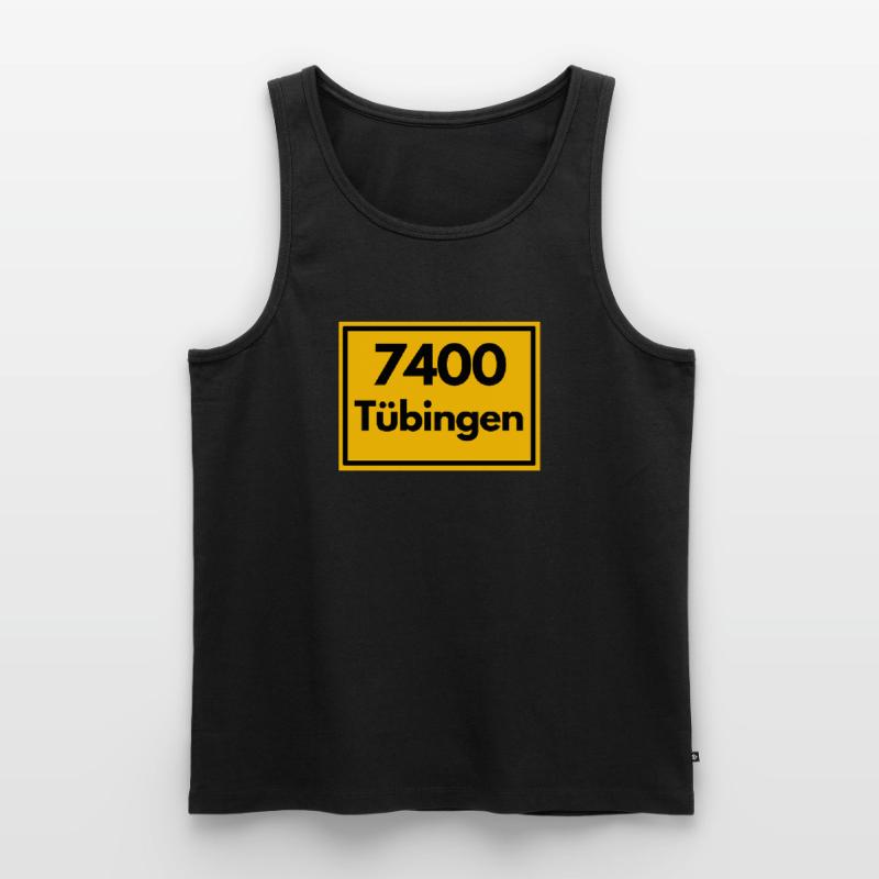 OLD POSTCODE ZIP CODE RETRO 7400 TÜBINGEN - NECKAR Men's Premium Organic Tank Top