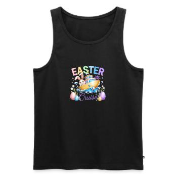 Easter Cruise Holiday Quote - Men's Premium Organic Tank Top - black - Front - AI Model Male 178 light (178cm)