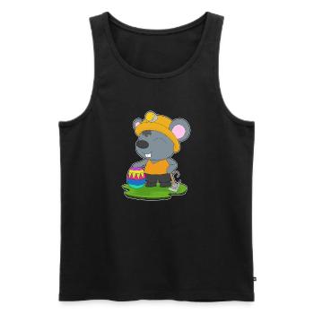 Mouse Easter Mining - Men's Premium Organic Tank Top - black - Front - Michal (187cm)