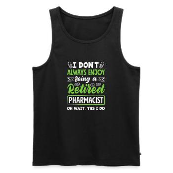 Enjoy being a retired pharmacist - Men's Premium Organic Tank Top - black - Front - Michal (187cm)