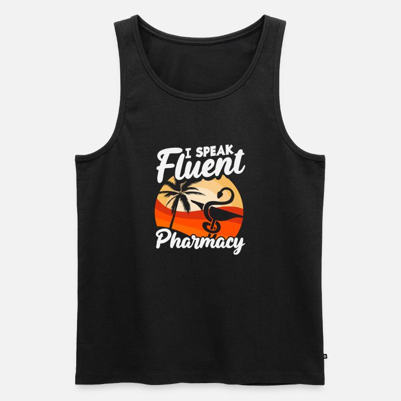 Apotheker Sprechen Fließend Pharmazietechniker - Männer Premium Bio Tank Top - Schwarz