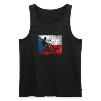 Radball, Cycleball, Hallenradsport, Tschechien - Männer Premium Bio Tank Top - Schwarz - Vorne - AI Model Male 178 light (178cm)