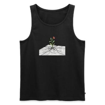 Germ of life on cracks - Men's Premium Organic Tank Top - black - Front - AI Model Male 178 light (178cm)