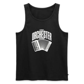 Kein Orchester ohne Akkordeon für Akkordeonspieler - Männer Premium Bio Tank Top - Schwarz - Vorne - Michal (187cm)