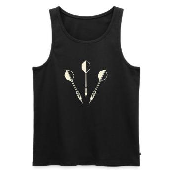 Three Darts - Darts Set - Men's Premium Organic Tank Top - black - Front - AI Model Male 178 light (178cm)