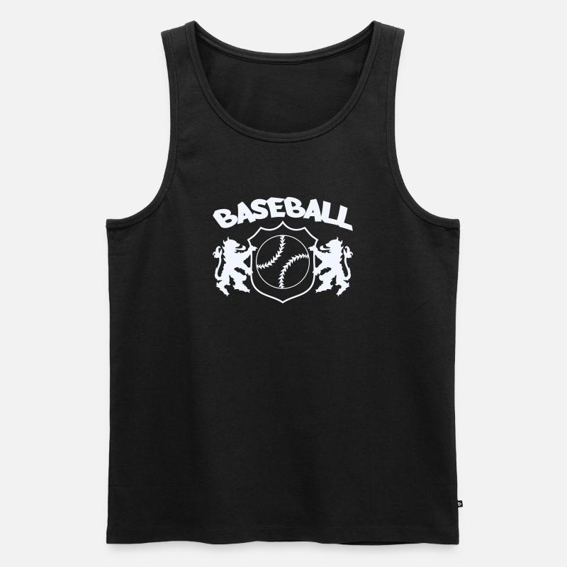 Baseball Wappen - Männer Premium Bio Tank Top - Schwarz