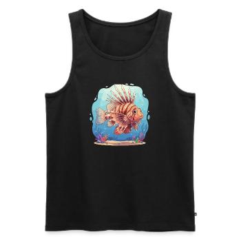 Feuerfisch Unterwasser-Pracht - Männer Premium Bio Tank Top - Schwarz - Vorne - AI Model Male 178 light (178cm)